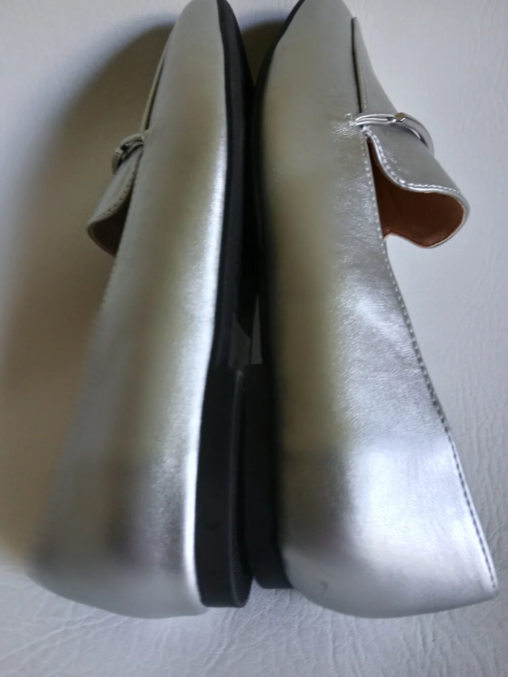 Journee Collection Silver Metallic Slip-On Loafers Sz11M